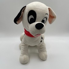 Disney Collection 101 Dalmatians Plush Puppy White Black Spotted Red Collar 10in