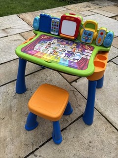 VTech Touch and Learn Activity Table Musical Kids Desk with Letters
