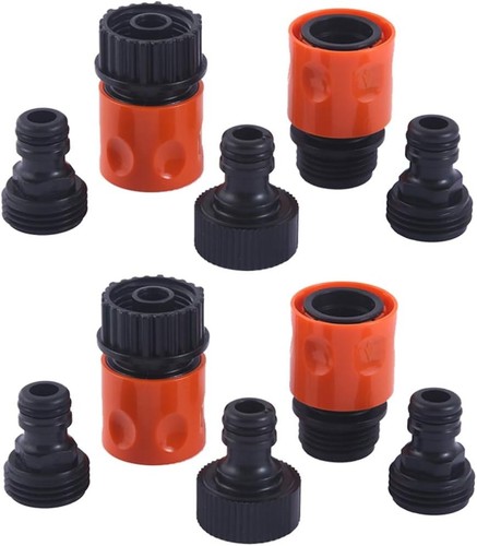 HQMPC Raccordo Rapido Per Tubo Da Giardino - Ottone Massiccio, 1/2 Pollice, 2 Pezzi