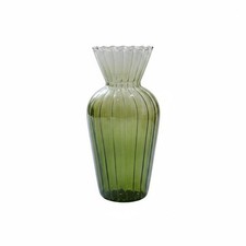 3 Pieces Green Striped Vase Nordic Design Stripe Vase Gift Idea for TV Cabinet