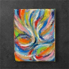 Abstract canvas art, original painting, contemporary art, with certificate of