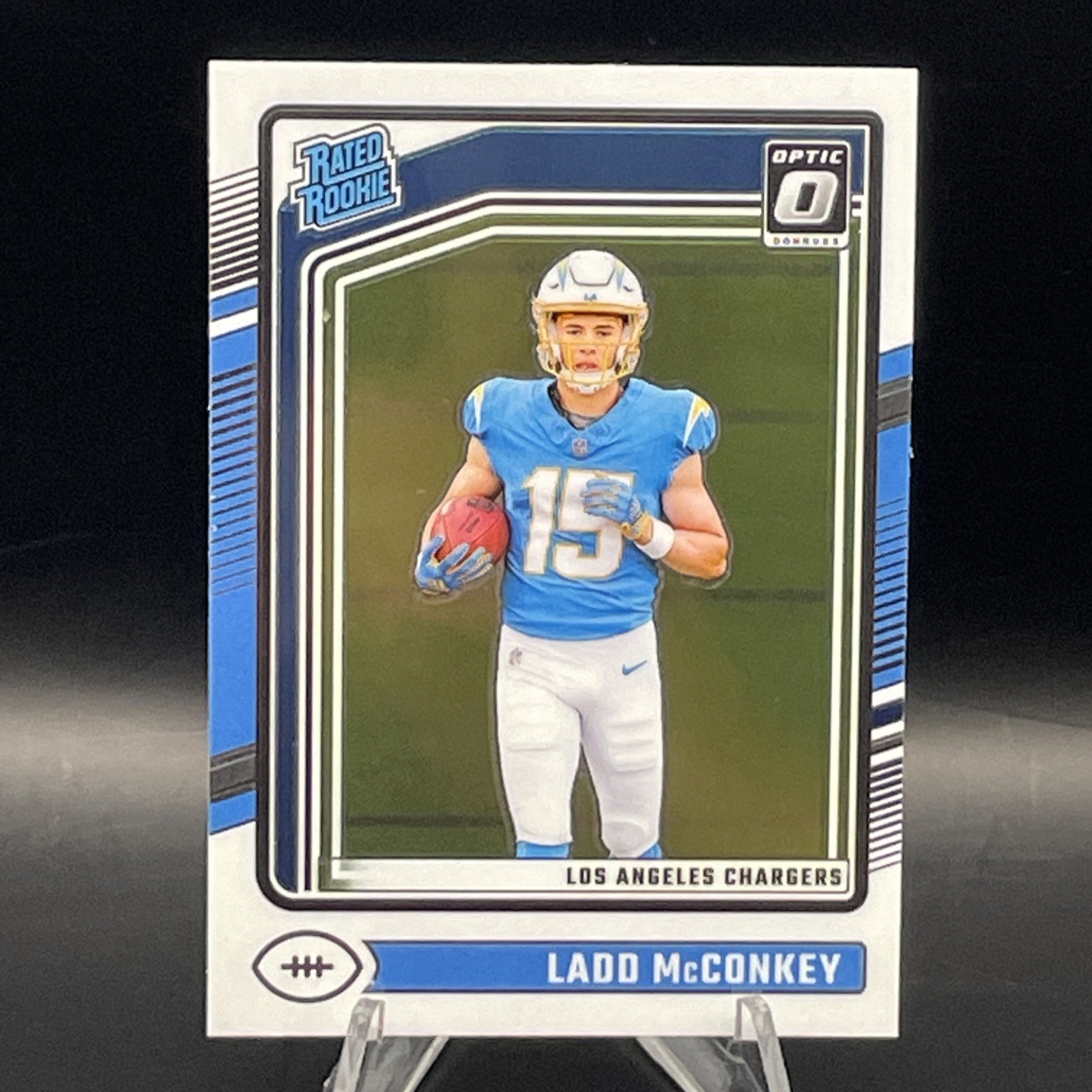 2024 Panini Donruss Optic #266 Rated Rookie Ladd McConkey Los Angeles Chargers
