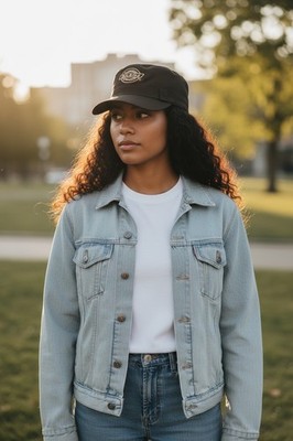 dickies girls or womens ladies black cabbie stretch one size work uniform hat