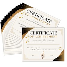 Music Achievement Certificate, 25 Pcs Certificate of Achievement for Music, C...