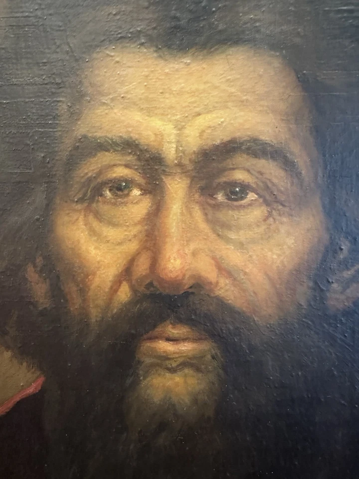 Oil on board, Portrait of a Wise Old Man. J.R. Bevan 19th Century - Image 4 of 4