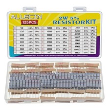 25 Values 2W Carbon Film Resistor Kit from 1 Ohm to 1M Ohm 2 Watt 5 Resistors A