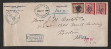 PANAMA 1906 PANAMA "ISTHMIAN CANCEL COMMISSION" COVER FRANKED SC. #11 (X2) & #18