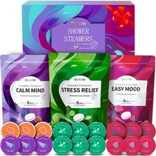 Shower Steamers Aromatherapy - 18 Pack 1 Count Pack of 18 , Purple Green Red