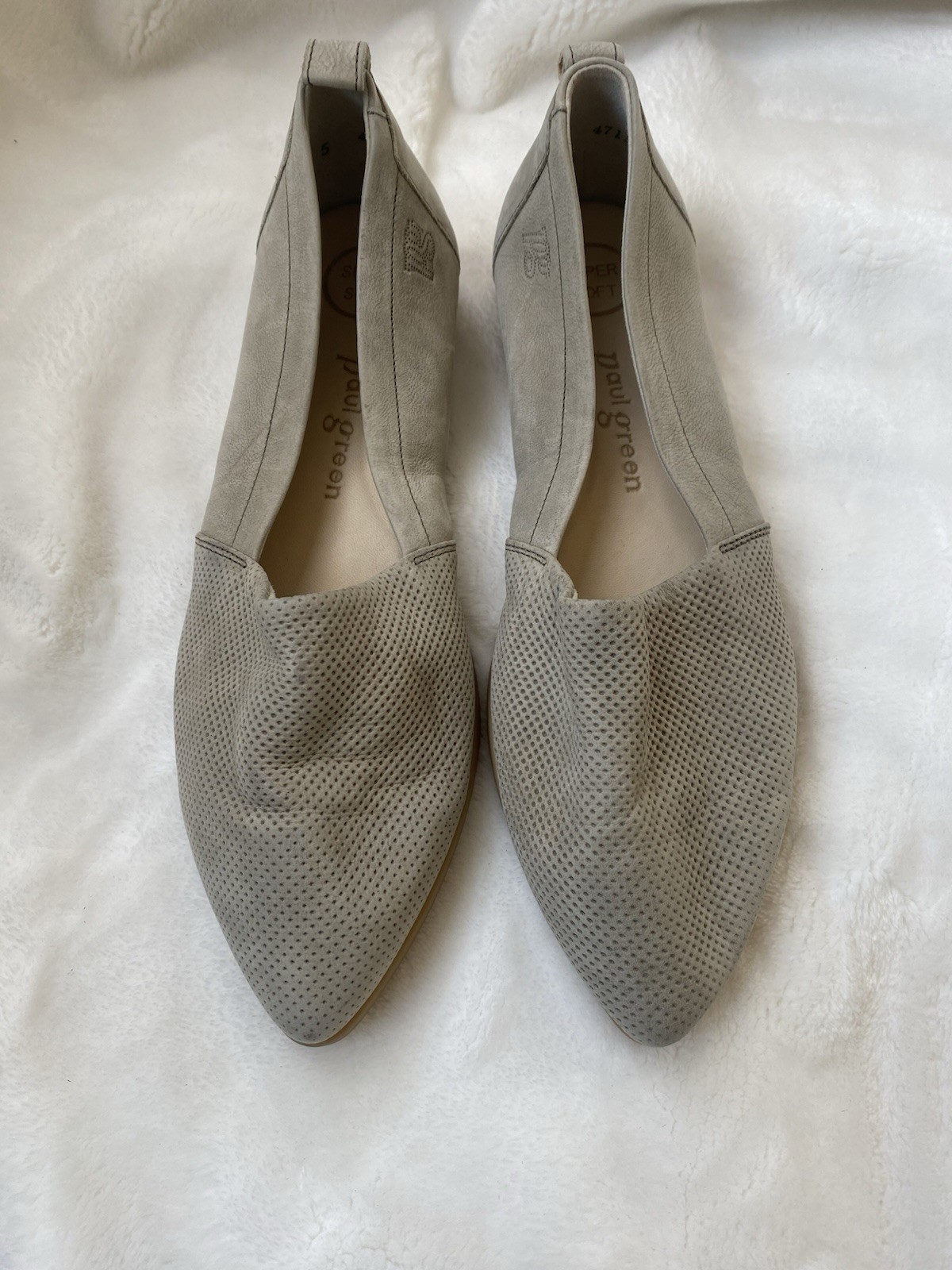 SAOLA NUOVO Paul verde beige suola super morbida ciabatta piatta taglia UK5 US7.5 EU38