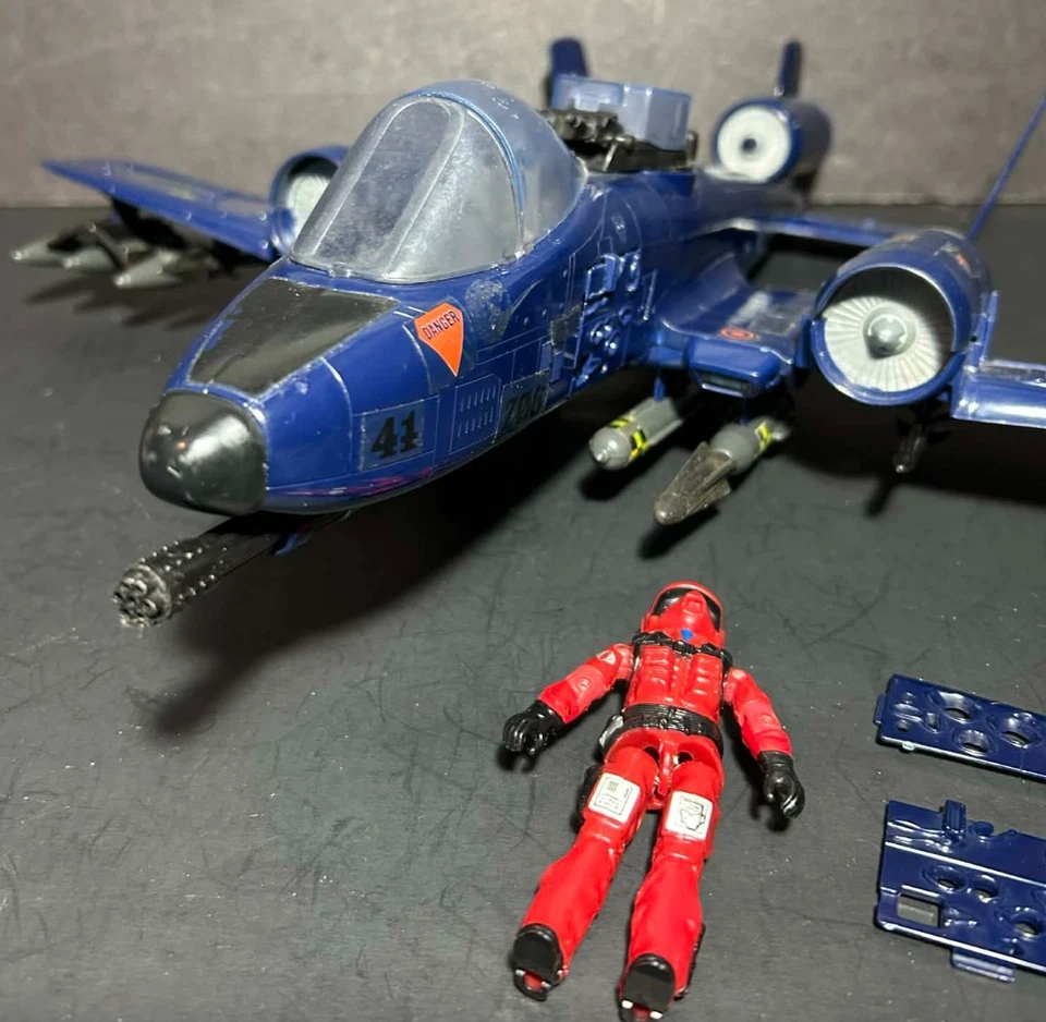 GI Joe Cobra Rattler con Comadreja Salvaje 100% Completo 1984 Jet A-10 Muy Bonito #4 Foto 2 de 4