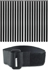 20 Pack (12 X 1 Inch) Reusable Fastening Cable Ties and Cable Straps,Adjustable 