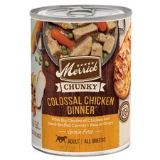 Merrick Chunky Grain Free Canned Dog Food, Real Meat Colossal Chicken