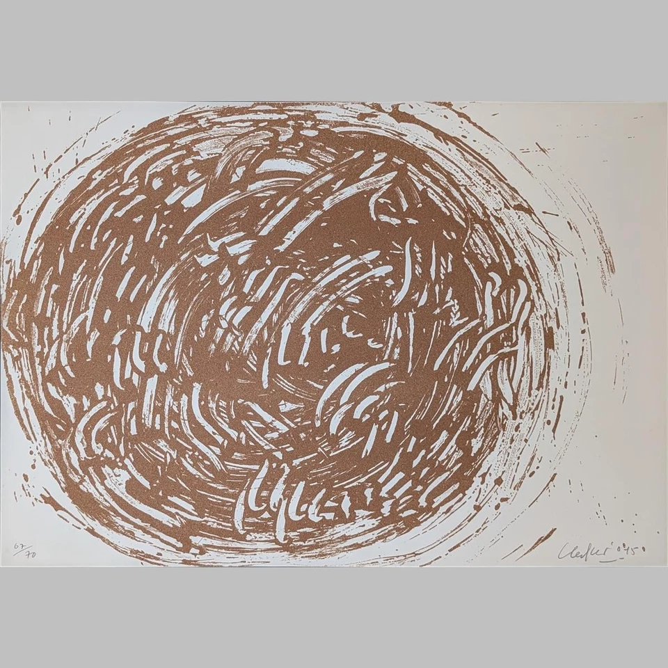 Günther Uecker | Huldigung an Hafez 36 handsigniert im Vergolderrahmen - Bild 2 von 4