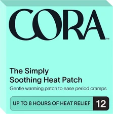 Cora Heat Relief Patch, 2 Pack, Soothe Cramps up to 8 Hours
