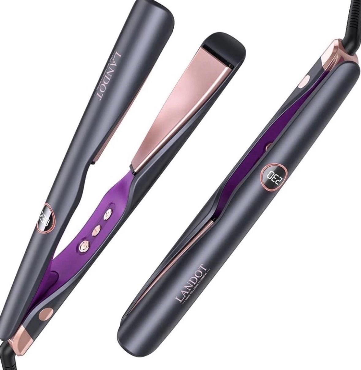Hair Straightener Curler Twisted Floating Plates for Effortless Curls & Waves