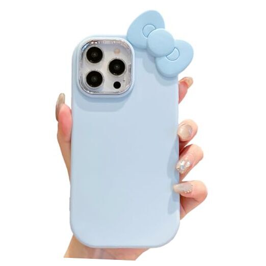 Compatible with iPhone 14 Pro Max Case, Cute 3D for iPhone 14 Pro Max Blue