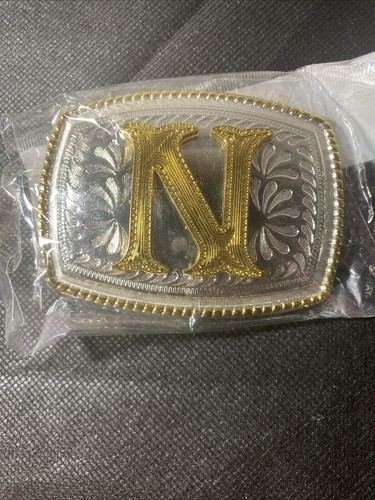 WESTERN STYLE INITIAL "T” “N” “Q” Belt Buckle MONOGRAM LETTERS NEW - Picture 5 of 8