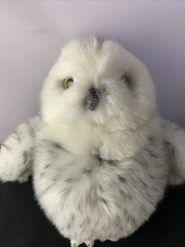 The Bearington Collection Drift Plush Snowy Owl 10 Inch White Stuffed Animal AS - Picture 2 of 7