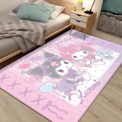 KUROMI Cinnamoroll My Melody Cartoon Floor Mat Carpet Non-Slip