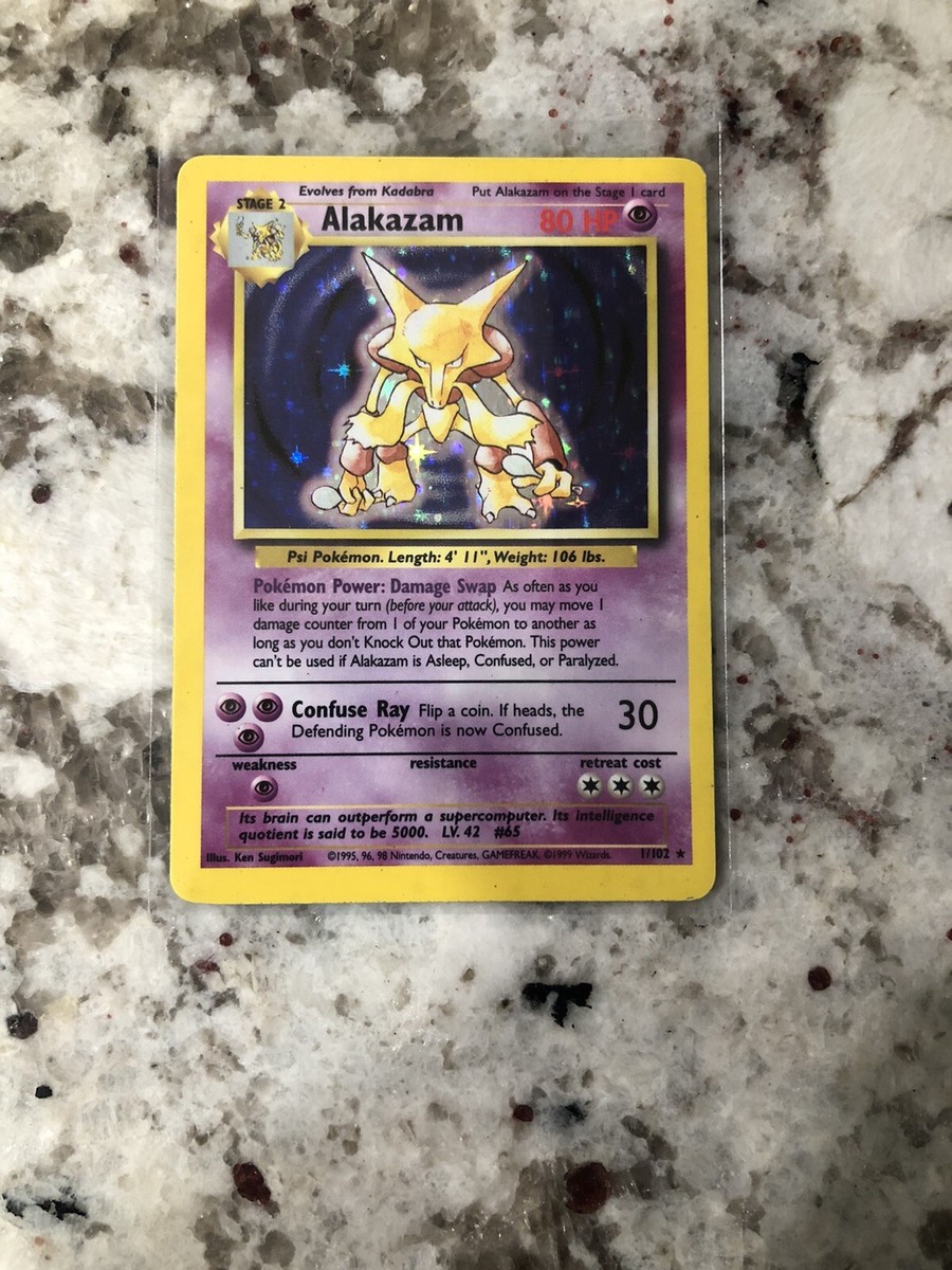 alakazam pokemon card HOLO  Ultra Rare | eBay