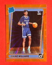 Ziaire Williams ~ 2021-22 Panini Donruss ~ Rated Rookie ~ Orange Holo Laser 