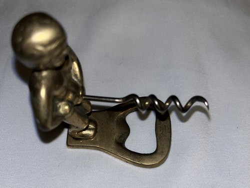 Import VTG Solid Brass man corkscrew bottle opener funny Dirty Gift - Picture 3 of 5