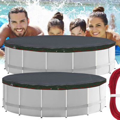 Poolabdeckung Rund | Sommer & Winter Poolplane UV-Resistente Abdeckplane 100g/m²