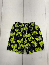 Shein Black Green Video Game Controller Print Pajama Shorts Boys Size 8Y