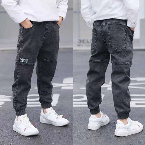 Boys Jeans Pants Child Denim Long Pants Clothes 4-11 Years Kids Casual Boy Jeans - Picture 10 of 29