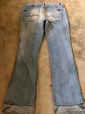 Men's Size 34x33 Jeans 7 For All Mankind Denim Bell Bottom Vintage