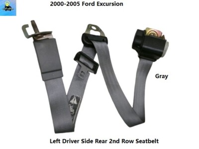 6C3Z-78611B69-AB 00-05 Ford Excursion Left Rear Seatbelt Second 2nd Row GRAY
