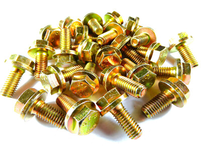25 x DIN 6921 Sechskantschraube M8x18 mit Flansch, gelb verzinkt