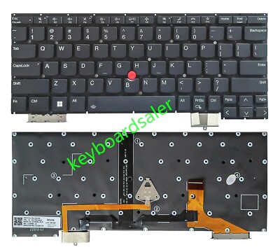 New US without-Palmrest Backlit Keyboard For Lenovo Thinkpad X13s