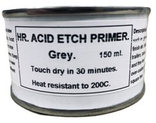 1 x 150ml Heat Resistant Etch Primer Paint - Grey. Brush Or Spray On