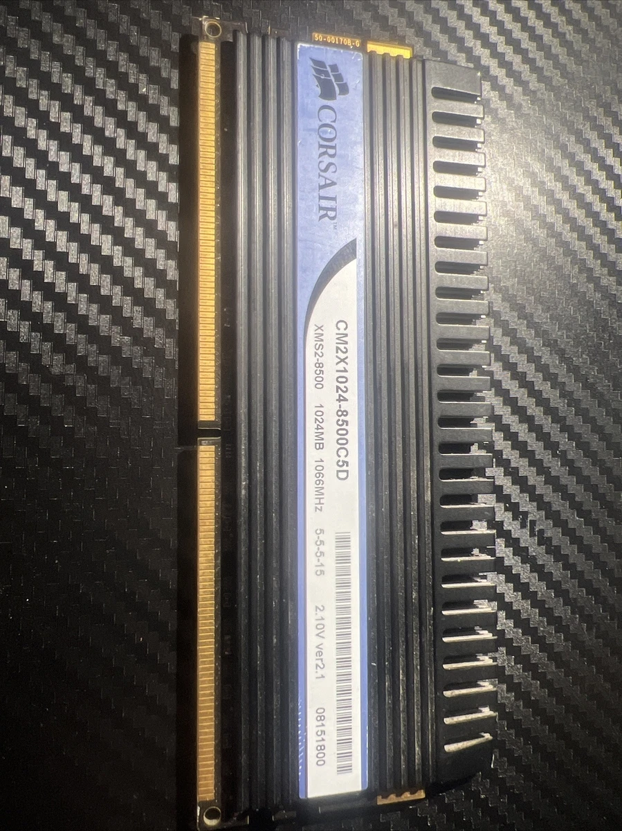 Barrette RAM Corsair XMS2 DDR2 2Go 1066MHz PC-8500 - CM2X2048-8500C5C, Occasion En état De Marche