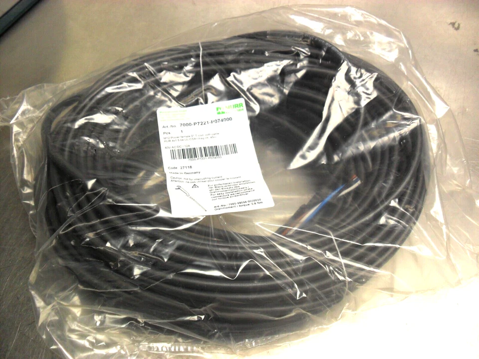 Murrelektronik 7000-P7221-P 7000-P7221-P074000 - 40M de comprimento - Bgs selados de fábrica - Imagem 2 de 4