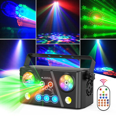 5in1 LED Laser Discokugel RGB DMX Bühnenbeleuchtung Mit Fernbedienung Halloween