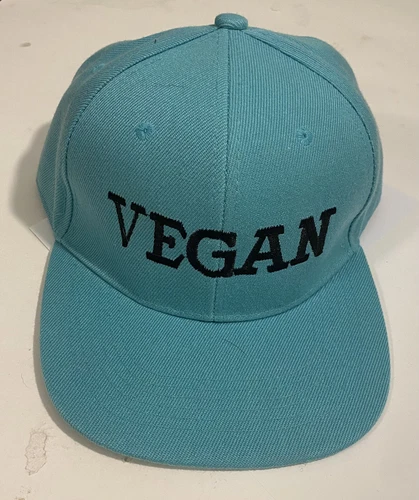 blue vegan baseball hat cap snapback