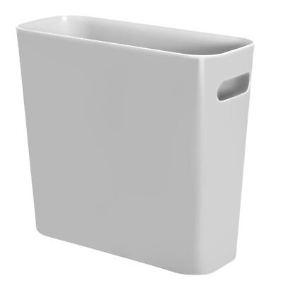 1.5 Gallon Plastic Slim Trash Can Garbage Container Bin with Handles for Office