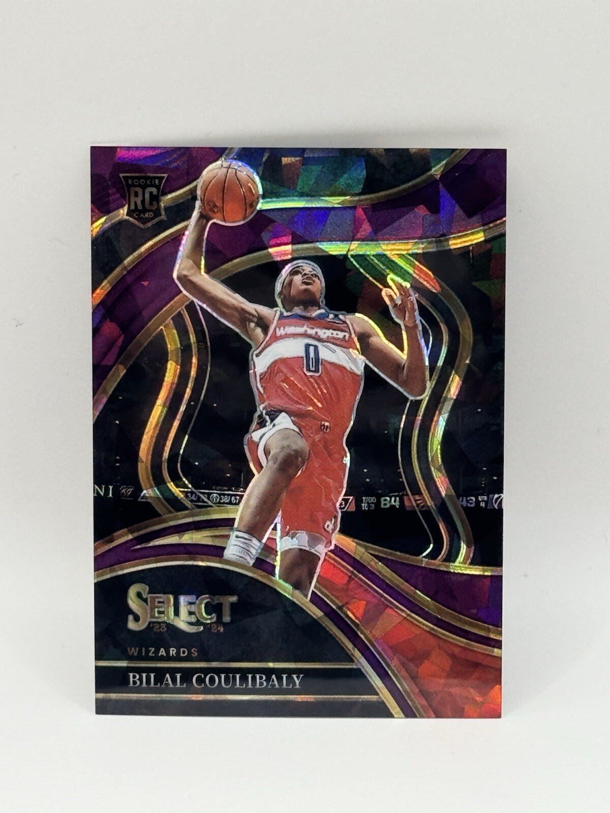 Bilal Coulibaly 2023-24 Panini Select 37/99 Purple Ice Courtside Wizards #268