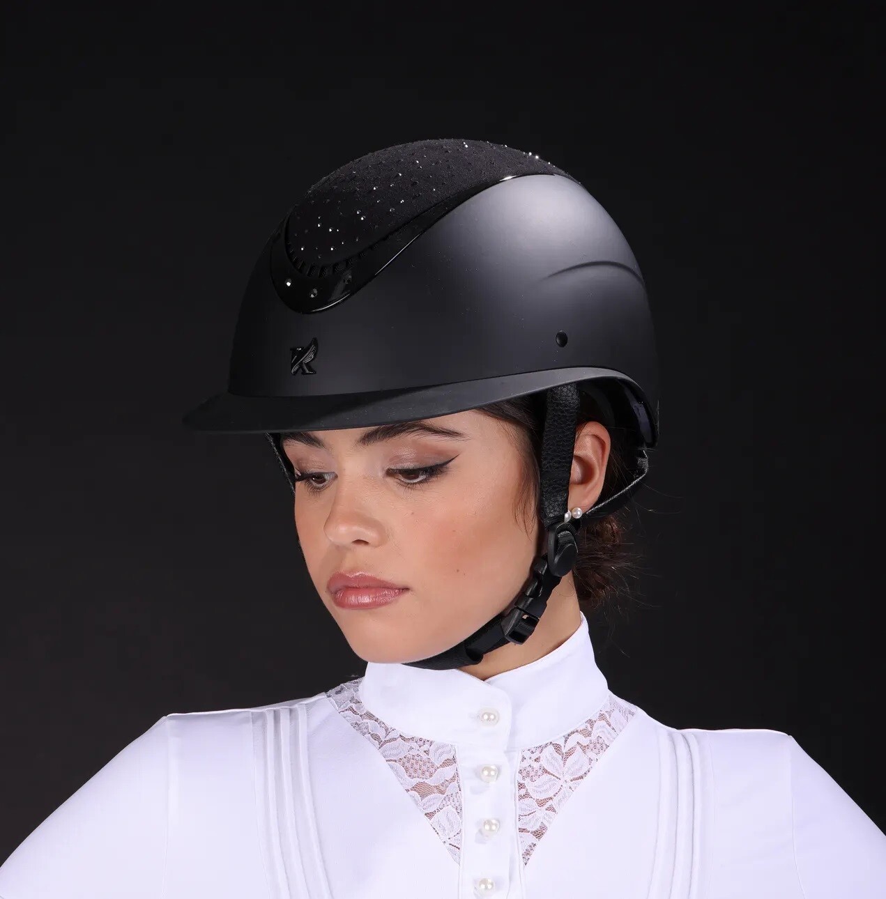 Shires Karben Viola Wide Peak Riding Hat Black eBay