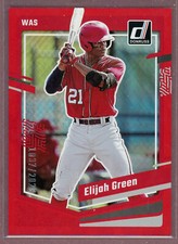 2023 Donruss Baseball Base Holo Red #150 Elijah Green (Nationals)/2023