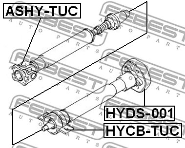 HYCB-TUC FEBEST Bearing, propshaft centre bearing for HYUNDAI,HYUNDAI (BEIJING),