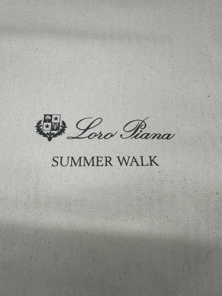 NWOT Loro Piana Summer Walk herringbone dustbag, pair - Image 2 of 3