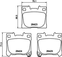 Hella Pagid 8DB 355 041-081 Bremsbelagsatz, Scheibenbremse FüR Toyota