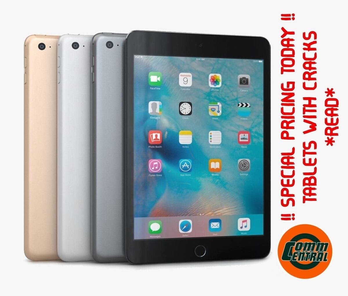 Apple iPad Mini 4 Wi-Fi + Cellular UNLOCKED Tablet / 16GB 32GB