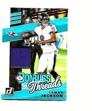 Lamar Jackson 2019 Panini Donruss Threads Red Parallel #T-7 Great Condition