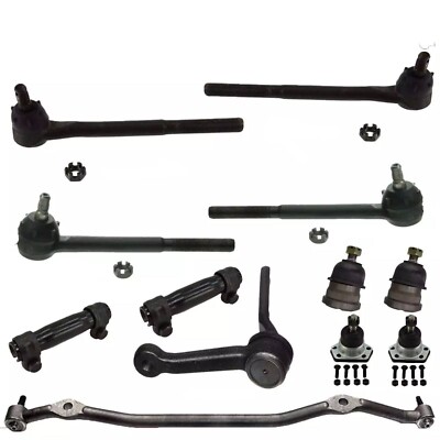 12 PC Kit Center Link Tie Rod Idler Arm Ball Joint BelAir Caprice Impala 73-76