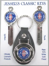 Blue Lincoln CONTINENTAL White Gold Deluxe Classic Key Set 1966 - 1984 