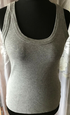 Orsay Stylish Women Top Strap Shirt Size M Gray Mottled Basic Sporty Casual